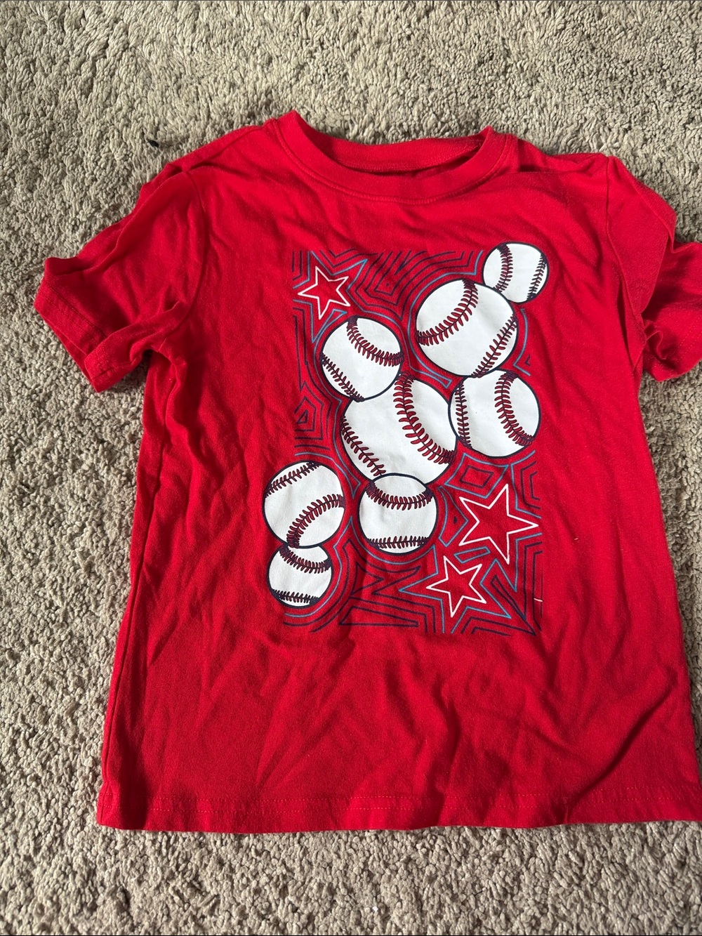 jumping beans Red Short-Sleeve Baseball Graphic Tee